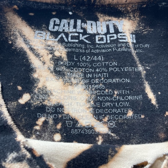CALL OF DUTY BLACK OPS CROP TOP SIZE L 40/42 BLEACHED T SHIRT UNIQUE T … - Picture 7 of 7